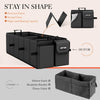 HOTOR Trunk Organizer - Car Organizer, Foldable Trunk organizer for SUVs & Sedans, Sturdy Car Organization for Car Accessories, Tools, Sundries, Black, 2 Compartments, 21.3"×12.6"×10.6"