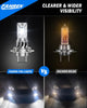 FAHREN H1 Fog Bulbs, 28000LM Brightness 1:1 Mini Size No Adapter Needed Plug & Play, 6500k White with 16 CSP Chips, Canbus Ready Non-Polarity H1 Light Bulb with Turbo Fan, IP68 Waterproof Pack of 2