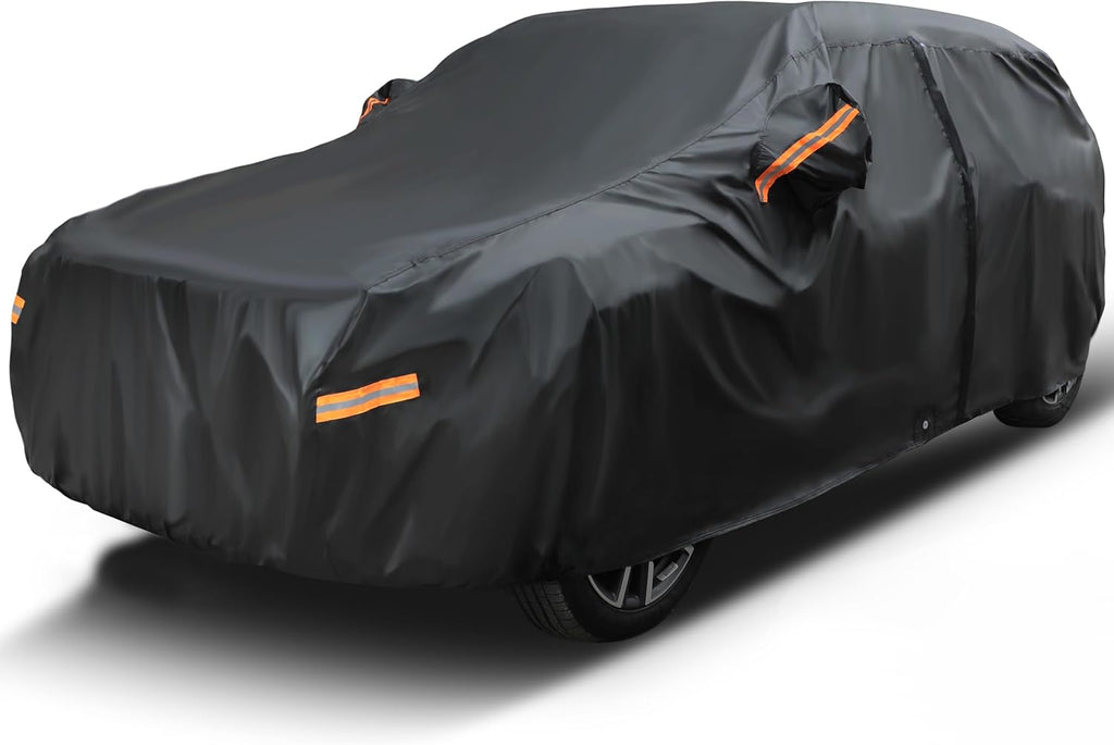 EzyShade 10-Layer Car Cover Waterproof All Weather - See Vehicle Size-Chart - Car Covers for Automobiles & Car Snow Cover - Full Exterior Covers - Winter Rain Sun SUV Sedan. Size A4 (See SizeChart)