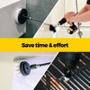 Holikme 6Pack Drill Brush Power Scrubber Cleaning Brush Extended Long Attachment Set All Purpose Drill Scrub Brushes Kit for Grout, Floor, Tub, Shower, Tile, Bathroom and Kitchen Surface，Yellow