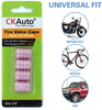 CKAuto Tire Valve Stem Caps, Black, 4 pcs/Pack, Anodized Aluminum Tire Valve Cap Set, Corrosion Resistant, Universal Stem Covers for Cars Trucks Motorcycles SUVs and Bikes