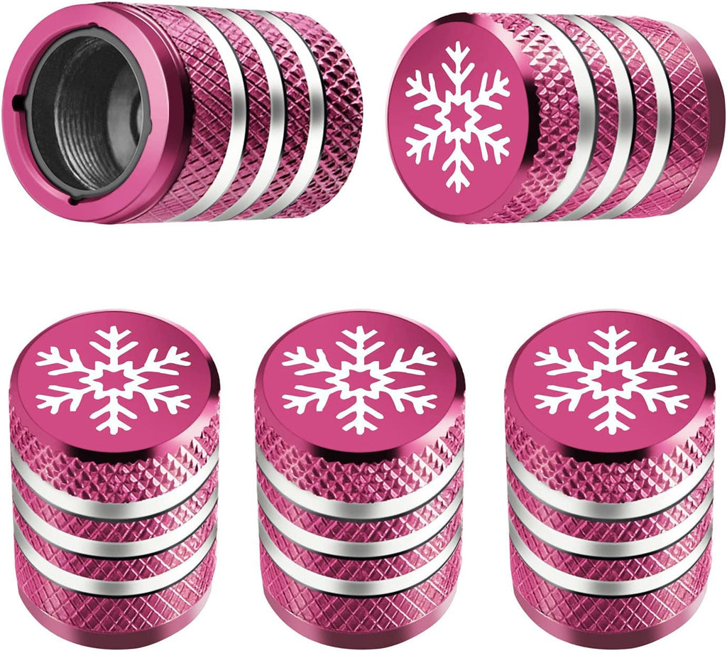 Tire Valve Stem Cap Cover - (5 Pack) Tire Air Cap Metal with Plastic Liner Corrosion Resistant Leak-Proof American Flag for Car Truck Motorcycle Bike Black