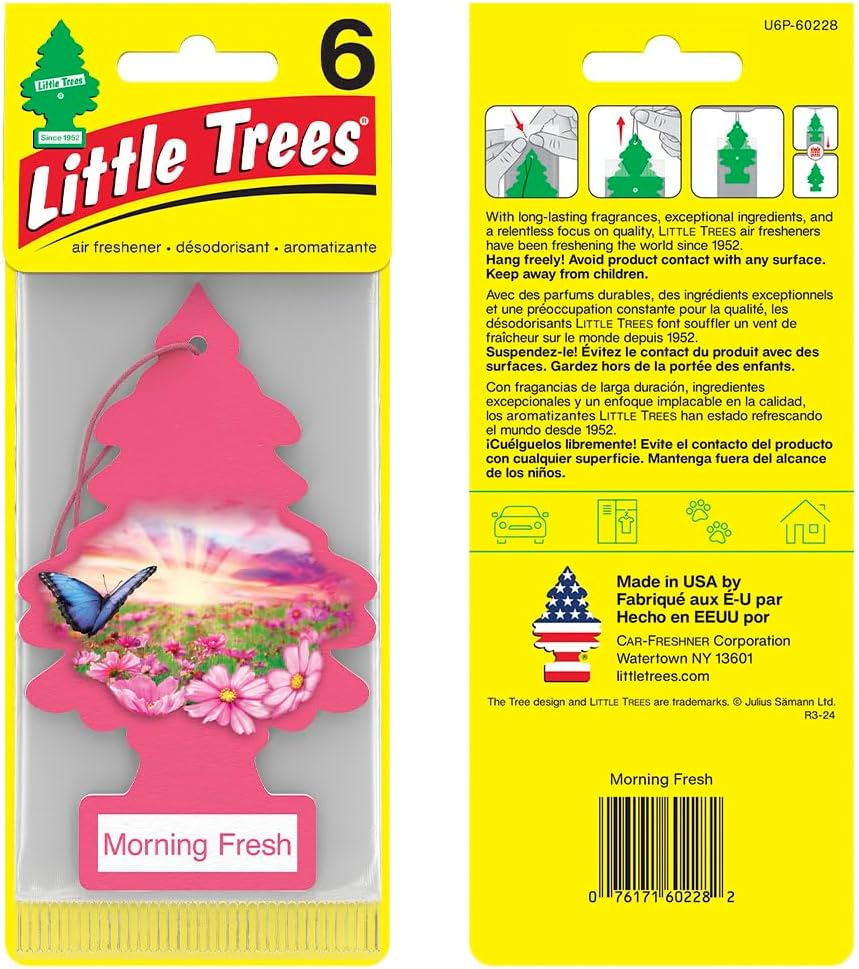 LITTLE TREES Air Fresheners Car Air Freshener. Hanging Tree Provides Long Lasting Scent for Auto or Home. Black Ice, 24 Air Fresheners