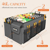HOTOR Trunk Organizer - Car Organizer, Foldable Trunk organizer for SUVs & Sedans, Sturdy Car Organization for Car Accessories, Tools, Sundries, Black, 2 Compartments, 21.3"×12.6"×10.6"