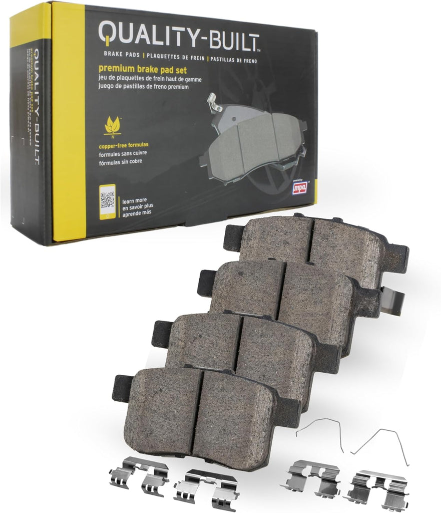 QUALITY-BUILT Premium Ceramic Front Brake Pads 1001-0741C Compatible with 1998-2002 Chevrolet Prizm; 1998-2002 Toyota Corolla