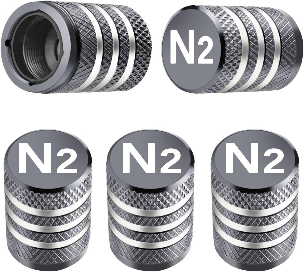 Tire Valve Stem Cap Cover - (5 Pack) Tire Air Cap Metal with Plastic Liner Corrosion Resistant Leak-Proof American Flag for Car Truck Motorcycle Bike Black