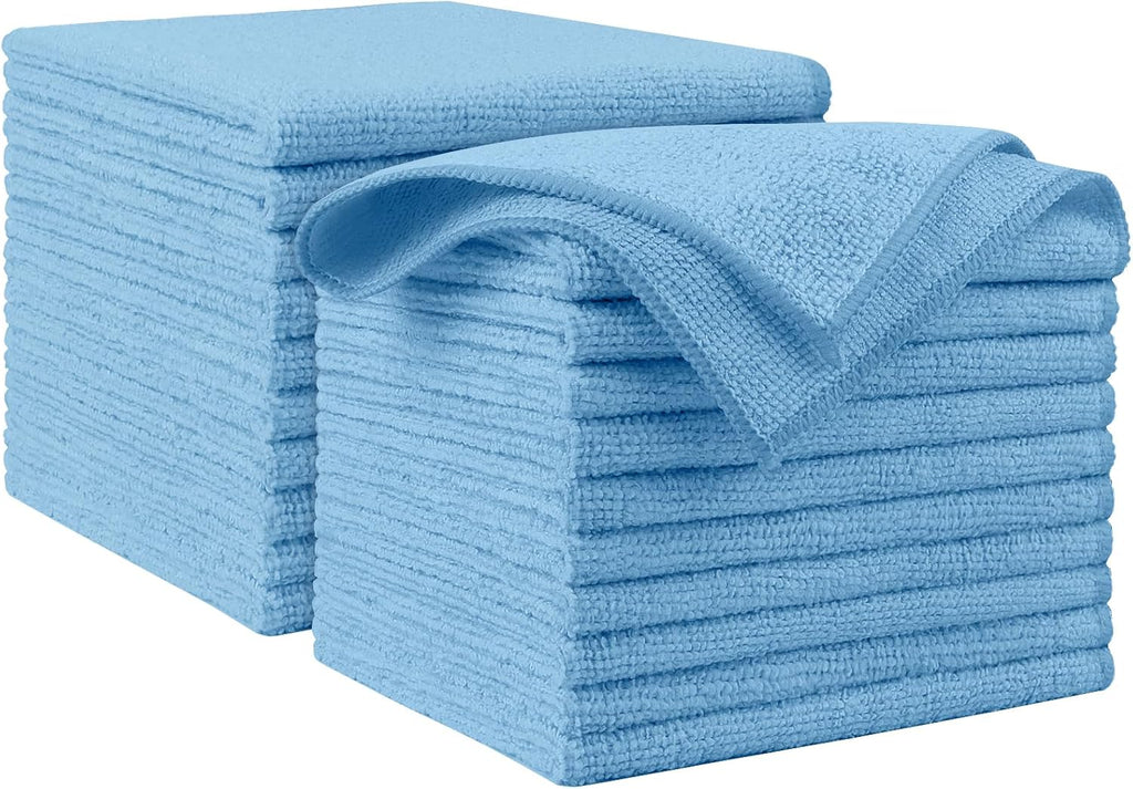 AIDEA Microfiber Cleaning Cloth, 50PK, Microfiber Towels for Cars, Premium All Purpose Car Cloths, Dusting Cloth Cleaning Rags, Absorbent Towels for SUVs, House, Kitchen, Window, 12"×12"