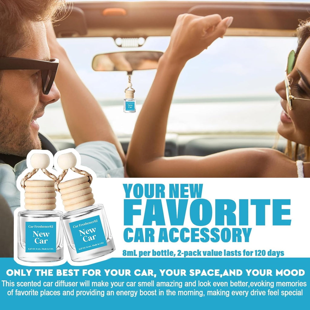 HoogaLife Car Air Freshener Diffuser 2 Pack Hanging Air Freshener Diffuser - Vanilla Cream Fragrance Oil Air D iffuser for Car, 45+ days Long Lasting Fragrance Made in USA C ar Air Fresheners