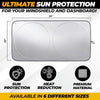 Jeep Windshield Sunshade | Protects Sun Visor from UV and Heat Protection | Fits for Wrangler, Gladiator, and Rubicon Models | Keeps Your Car Cool and Comfort | X-Small (60" x 21")