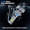 FAHREN H1 Fog Bulbs, 28000LM Brightness 1:1 Mini Size No Adapter Needed Plug & Play, 6500k White with 16 CSP Chips, Canbus Ready Non-Polarity H1 Light Bulb with Turbo Fan, IP68 Waterproof Pack of 2