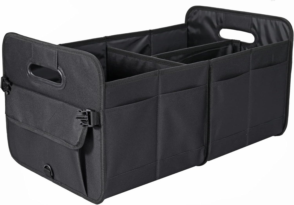 Car Trunk Organizer Car Storage Organizer Collapsible Multi Compartment Car Organizer Adjustable Straps for SUV(Beige)
