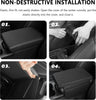 Upgraded Car Center Console Cover,Microfiber Leather Car Armrest Cover Cushion with 2 Storage Bags,Universal Car Armrest Storage Box Car Interior Accessories for Most Vehicles (Black)