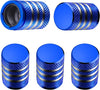 Tire Valve Stem Cap Cover - (5 Pack) Tire Air Cap Metal with Plastic Liner Corrosion Resistant Leak-Proof American Flag for Car Truck Motorcycle Bike Black