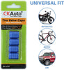 CKAuto Tire Valve Stem Caps, Black, 4 pcs/Pack, Anodized Aluminum Tire Valve Cap Set, Corrosion Resistant, Universal Stem Covers for Cars Trucks Motorcycles SUVs and Bikes