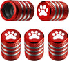 Tire Valve Stem Cap Cover - (5 Pack) Tire Air Cap Metal with Plastic Liner Corrosion Resistant Leak-Proof American Flag for Car Truck Motorcycle Bike Black