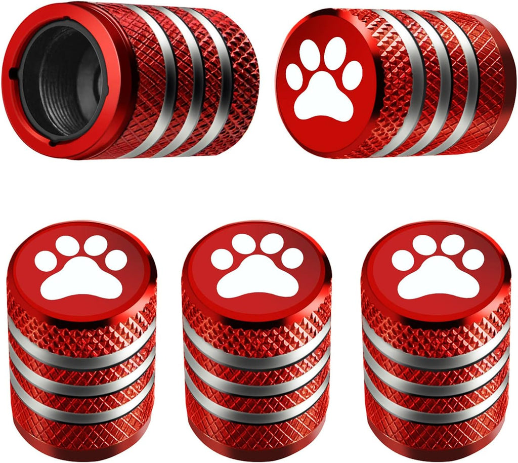 Tire Valve Stem Cap Cover - (5 Pack) Tire Air Cap Metal with Plastic Liner Corrosion Resistant Leak-Proof American Flag for Car Truck Motorcycle Bike Black