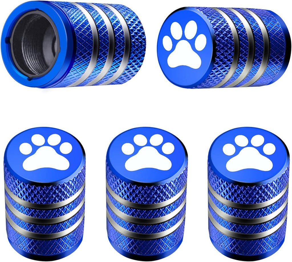 Tire Valve Stem Cap Cover - (5 Pack) Tire Air Cap Metal with Plastic Liner Corrosion Resistant Leak-Proof American Flag for Car Truck Motorcycle Bike Black