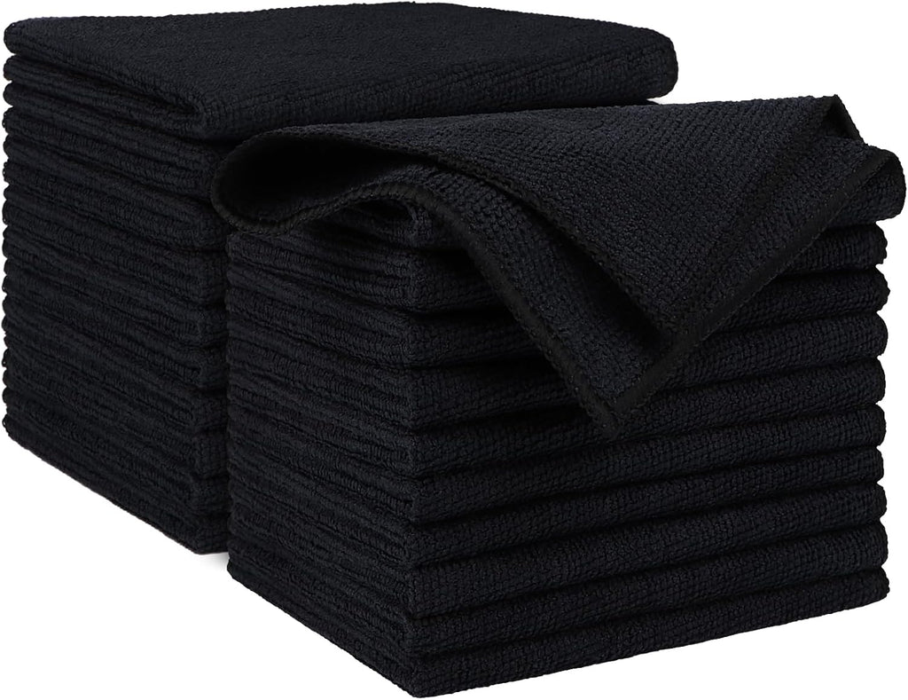 AIDEA Microfiber Cleaning Cloth, 50PK, Microfiber Towels for Cars, Premium All Purpose Car Cloths, Dusting Cloth Cleaning Rags, Absorbent Towels for SUVs, House, Kitchen, Window, 12"×12"