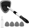 AstroAI Windshield Cleaner Tool, Car Interior Detailing Cleaning Kit with Extendable Handle and 4 Reusable Microfiber Pads, Auto Glass Wiper Brush Kit, Cars, Trucks, SUVs, Gray