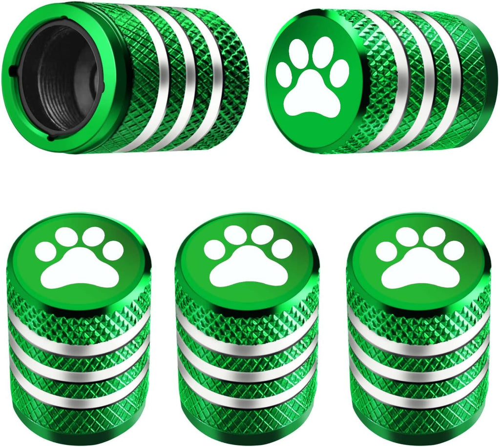 Tire Valve Stem Cap Cover - (5 Pack) Tire Air Cap Metal with Plastic Liner Corrosion Resistant Leak-Proof American Flag for Car Truck Motorcycle Bike Black