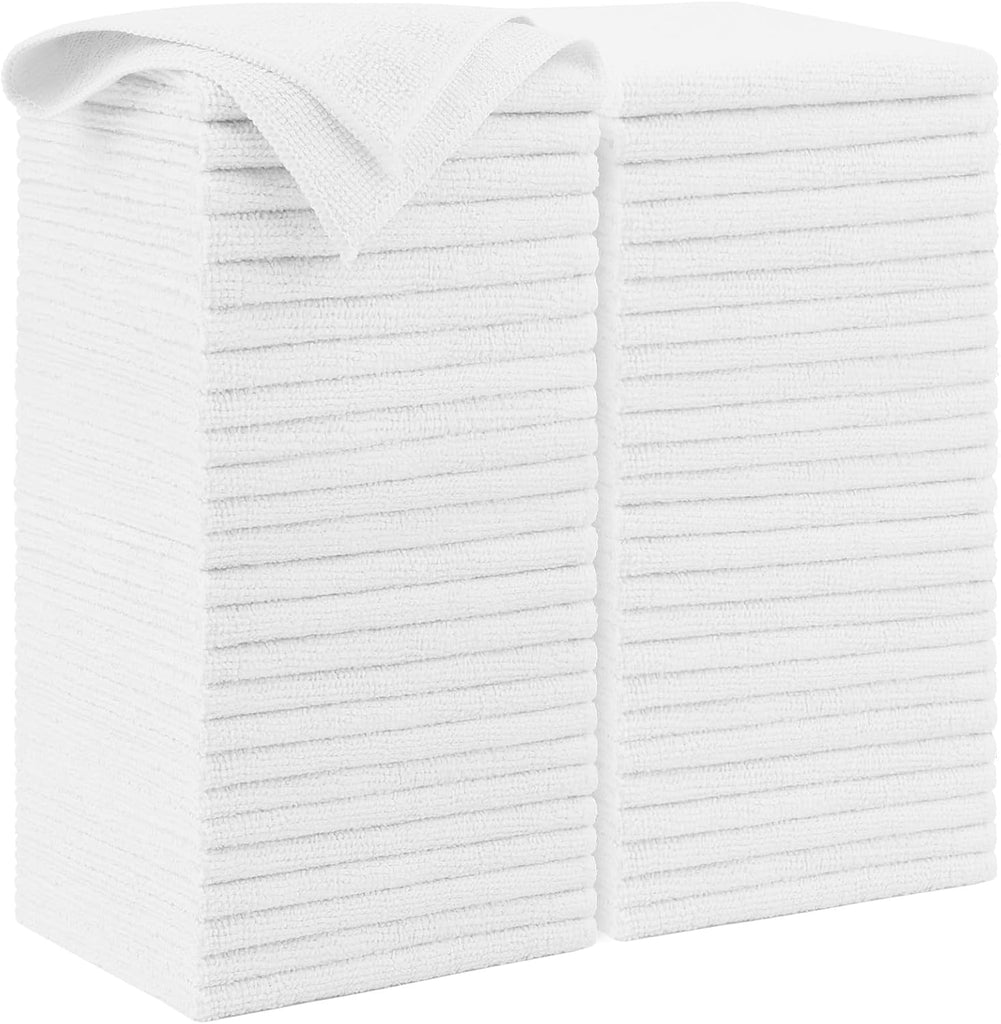 AIDEA Microfiber Cleaning Cloth, 50PK, Microfiber Towels for Cars, Premium All Purpose Car Cloths, Dusting Cloth Cleaning Rags, Absorbent Towels for SUVs, House, Kitchen, Window, 12"×12"