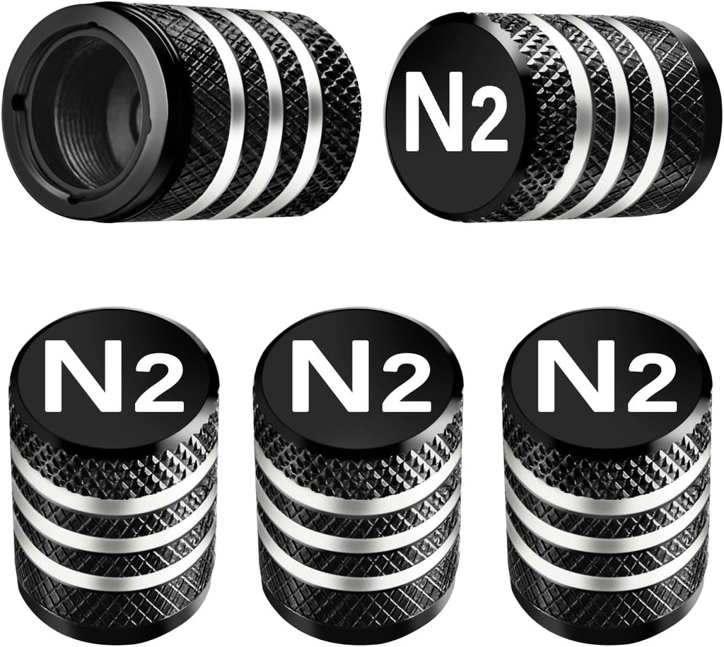 Tire Valve Stem Cap Cover - (5 Pack) Tire Air Cap Metal with Plastic Liner Corrosion Resistant Leak-Proof American Flag for Car Truck Motorcycle Bike Black