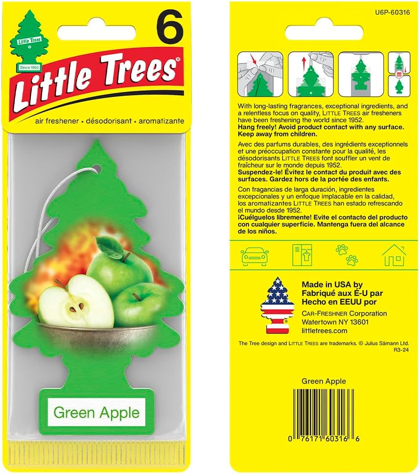 LITTLE TREES Air Fresheners Car Air Freshener. Hanging Tree Provides Long Lasting Scent for Auto or Home. Black Ice, 24 Air Fresheners