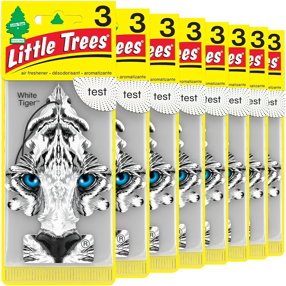 LITTLE TREES Air Fresheners Car Air Freshener. Hanging Tree Provides Long Lasting Scent for Auto or Home. Black Ice, 24 Air Fresheners