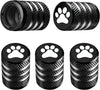 Tire Valve Stem Cap Cover - (5 Pack) Tire Air Cap Metal with Plastic Liner Corrosion Resistant Leak-Proof American Flag for Car Truck Motorcycle Bike Black