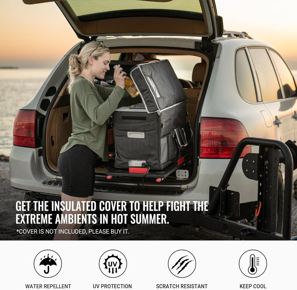 BougeRV 12 Volt Refrigerator 12V Car Fridge 23 Quart Portable Freezer Compressor Cooler 12/24V DC 110~240 Volt AC for Truck Van RV Camper SUV Travel Camping Road Trips Tailgating -8℉~50℉