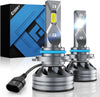 FAHREN H1 Fog Bulbs, 28000LM Brightness 1:1 Mini Size No Adapter Needed Plug & Play, 6500k White with 16 CSP Chips, Canbus Ready Non-Polarity H1 Light Bulb with Turbo Fan, IP68 Waterproof Pack of 2