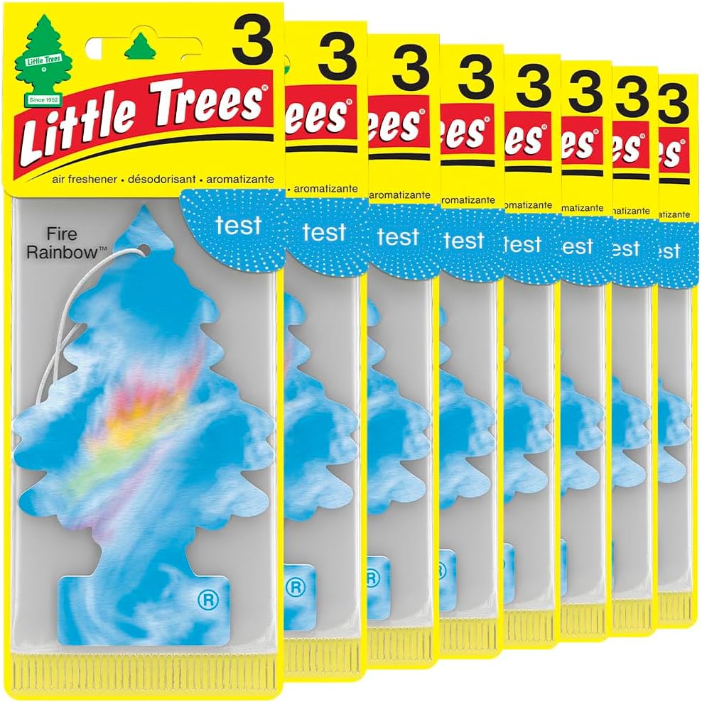 LITTLE TREES Air Fresheners Car Air Freshener. Hanging Tree Provides Long Lasting Scent for Auto or Home. Black Ice, 24 Air Fresheners