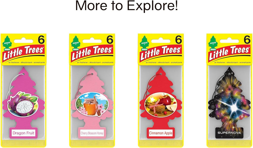 LITTLE TREES Air Fresheners Car Air Freshener. Hanging Tree Provides Long Lasting Scent for Auto or Home. Black Ice, 24 Air Fresheners