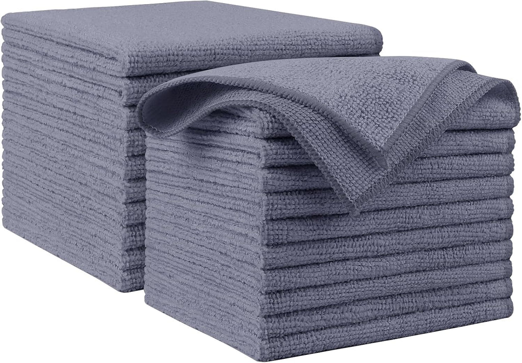 AIDEA Microfiber Cleaning Cloth, 50PK, Microfiber Towels for Cars, Premium All Purpose Car Cloths, Dusting Cloth Cleaning Rags, Absorbent Towels for SUVs, House, Kitchen, Window, 12"×12"