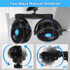 Car Fan Adjustable Dual Head 12V 360° Rotatable 4 Inches Car Clip Fan for Front/Rear Seat Passenger Car Essentials Cooler with Stepless Speed Regulation for Vehicle SUV, RV