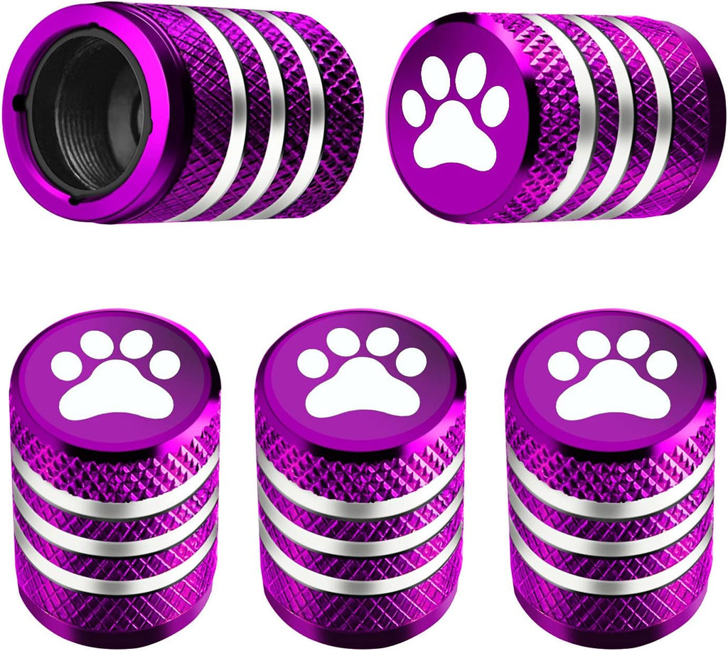Tire Valve Stem Cap Cover - (5 Pack) Tire Air Cap Metal with Plastic Liner Corrosion Resistant Leak-Proof American Flag for Car Truck Motorcycle Bike Black