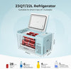 BougeRV 12 Volt Refrigerator 12V Car Fridge 23 Quart Portable Freezer Compressor Cooler 12/24V DC 110~240 Volt AC for Truck Van RV Camper SUV Travel Camping Road Trips Tailgating -8℉~50℉