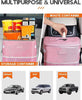 HOTOR Car Trash Can with Lid and Storage Pockets - 100% Leak-Proof Organizer, Waterproof Garbage Can, Multipurpose Trash Bin for Car, 2 Gallons, Black