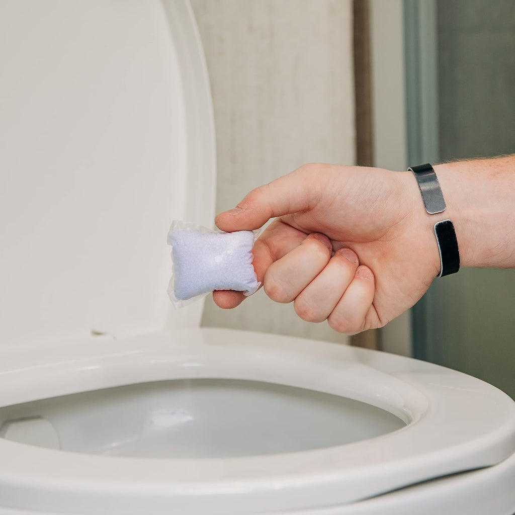 Camco TST MAX RV Toilet Treatment Drop-INs - Control Unwanted Odors & Break Down Waste and Tissue - Safe Septic Tank Treatment - Orange Scent, 30-Pack (41183)