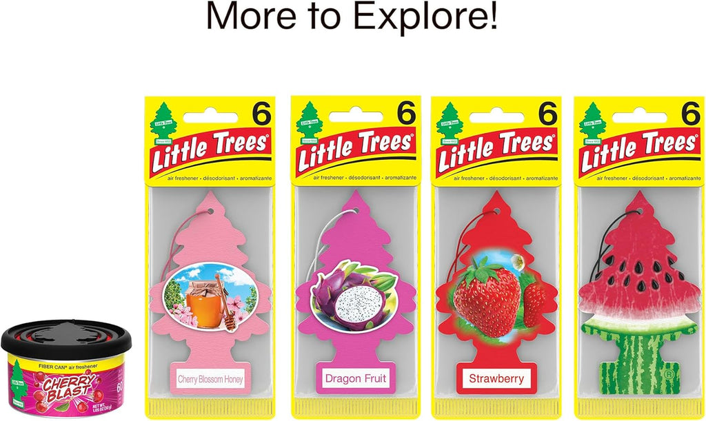LITTLE TREES Air Fresheners Car Air Freshener. Hanging Tree Provides Long Lasting Scent for Auto or Home. Black Ice, 24 Air Fresheners