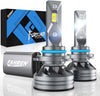 FAHREN H1 Fog Bulbs, 28000LM Brightness 1:1 Mini Size No Adapter Needed Plug & Play, 6500k White with 16 CSP Chips, Canbus Ready Non-Polarity H1 Light Bulb with Turbo Fan, IP68 Waterproof Pack of 2