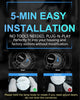 FAHREN H1 Fog Bulbs, 28000LM Brightness 1:1 Mini Size No Adapter Needed Plug & Play, 6500k White with 16 CSP Chips, Canbus Ready Non-Polarity H1 Light Bulb with Turbo Fan, IP68 Waterproof Pack of 2