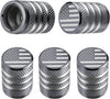 Tire Valve Stem Cap Cover - (5 Pack) Tire Air Cap Metal with Plastic Liner Corrosion Resistant Leak-Proof American Flag for Car Truck Motorcycle Bike Black