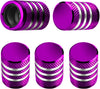 Tire Valve Stem Cap Cover - (5 Pack) Tire Air Cap Metal with Plastic Liner Corrosion Resistant Leak-Proof American Flag for Car Truck Motorcycle Bike Black