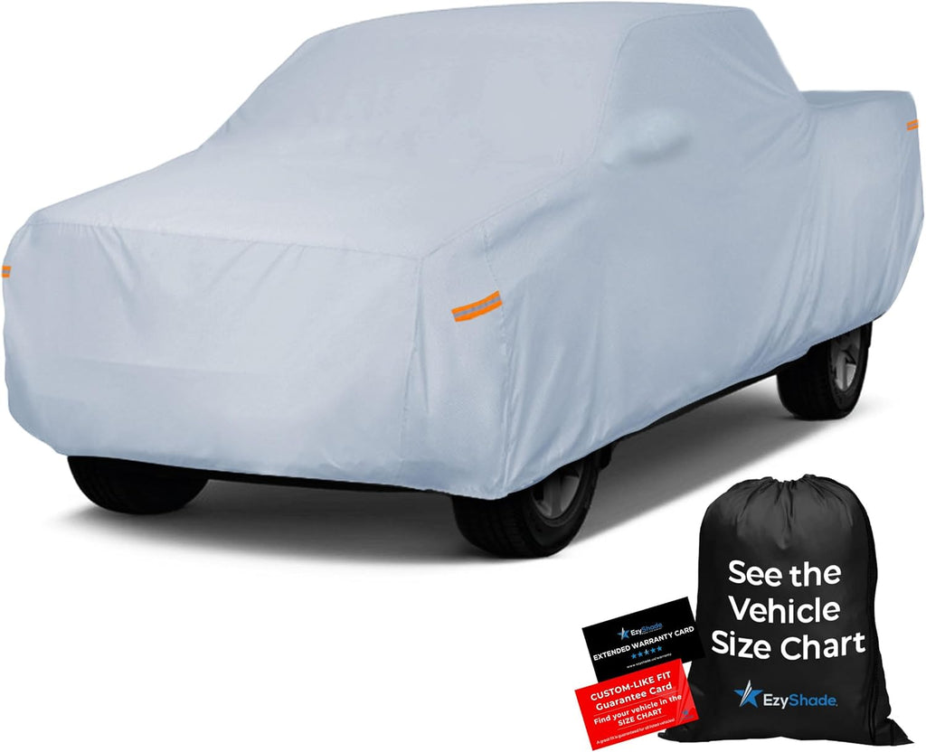 EzyShade 10-Layer Car Cover Waterproof All Weather - See Vehicle Size-Chart - Car Covers for Automobiles & Car Snow Cover - Full Exterior Covers - Winter Rain Sun SUV Sedan. Size A4 (See SizeChart)