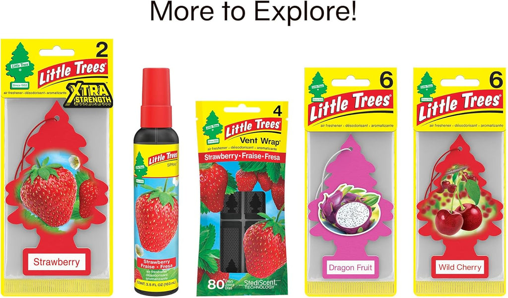 LITTLE TREES Air Fresheners Car Air Freshener. Hanging Tree Provides Long Lasting Scent for Auto or Home. Black Ice, 24 Air Fresheners