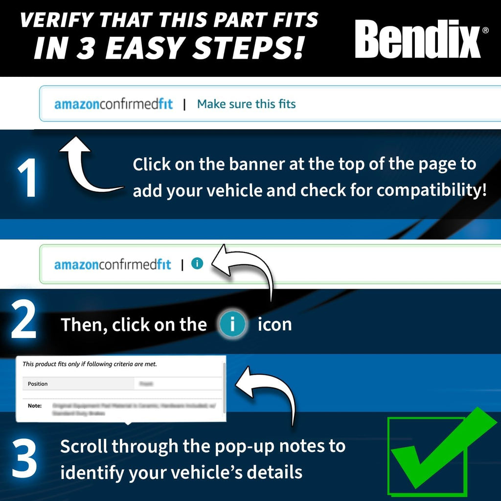 Bendix Premium SBC1363 Ceramic Front Brake Pads for Cadillac Escalade, ESV,EXT,XTS,Chevrolet Avalanche,Cheyenne,Express 1500,Silverado Classic,LD,Suburban,Tahoe,GMC Savana Sierra,Limited,Yukon,XL,