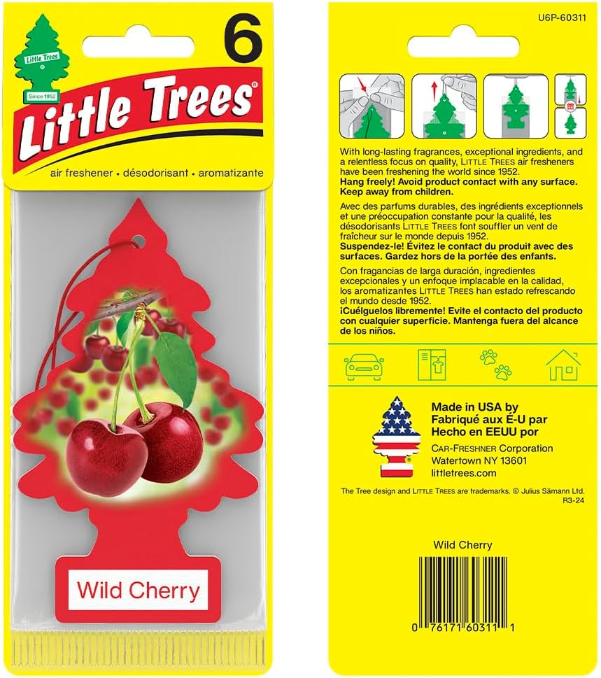 LITTLE TREES Air Fresheners Car Air Freshener. Hanging Tree Provides Long Lasting Scent for Auto or Home. Black Ice, 24 Air Fresheners