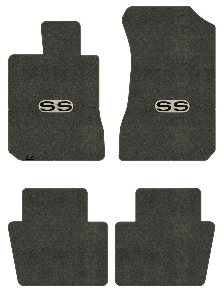 Lloyd Velourtex Front & Rear Mats for '69-71 Chevy Impala W/Black on Silver SS