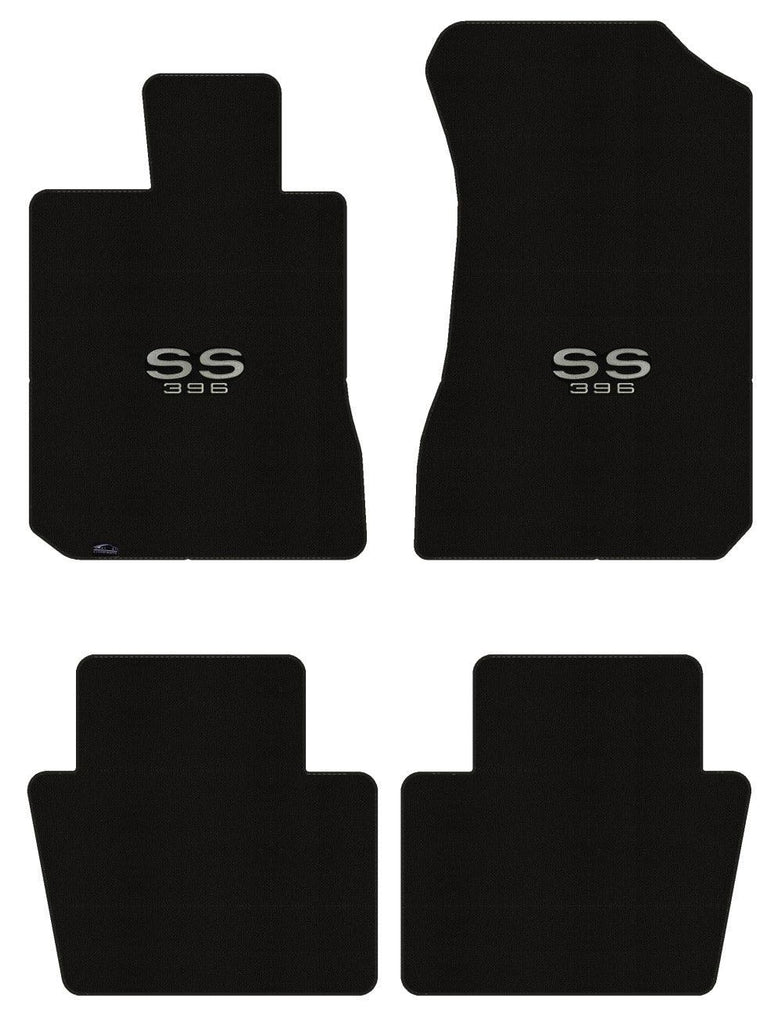 Lloyd Loop Front & Rear Mats for '69-71 Bel Air W/Silver on Black SS 396